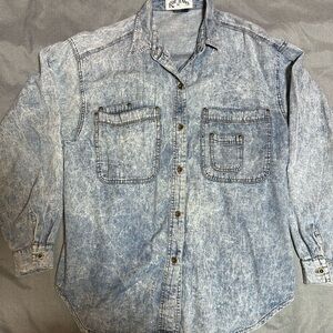 Casual Light Blue Denim Shirt
